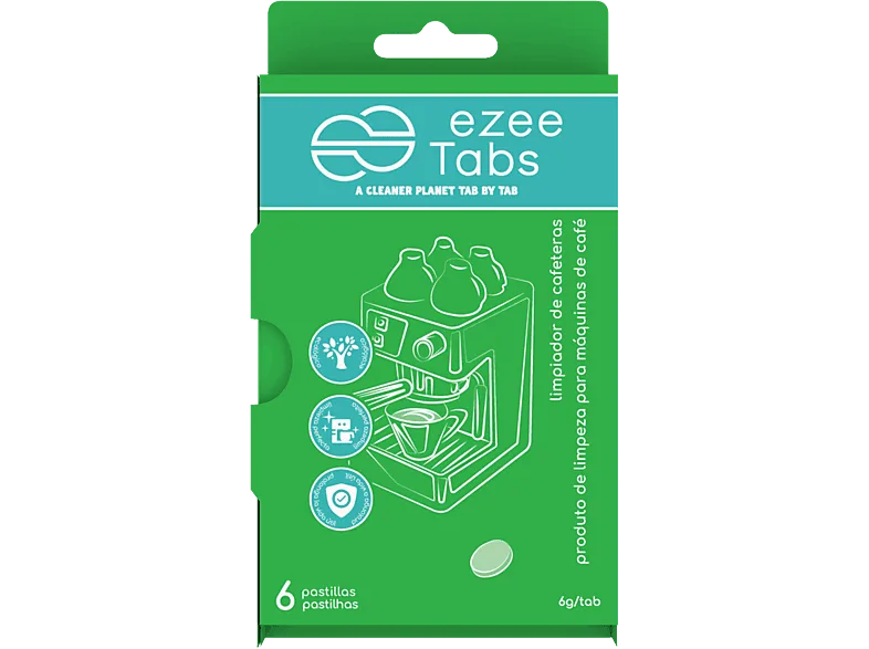 Limpiador - Ezeetabs, Para cafeteras, 6 pastillas, gr, Verde