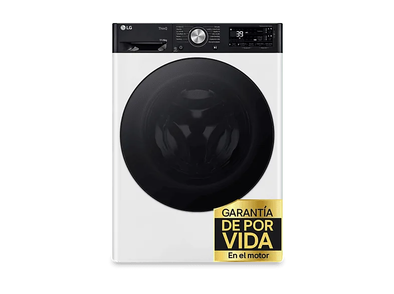 Lavadora secadora - LG F4DR7511AGW, 11 kg / 6 kg, 1400 rpm, 14 programas, AI Direct Drive™, Autodosificación, TurboWash™360, Blanco