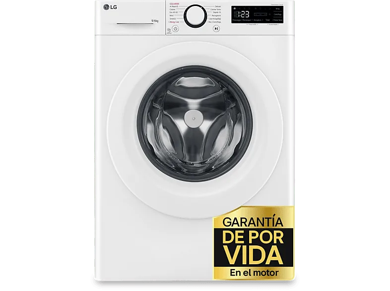 Lavadora secadora - LG F4DR5009A3W, Serie 500, 9kg/6kg, 1400 rpm, 12 programas, Blanco (imagen 1 de 3)