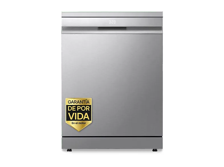 Lavavajillas - LG DF587HVS, 10 servicios, programas, 60 cm, Lavado a vapor, Acero antihuellas