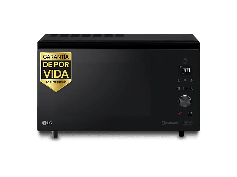 Microondas con horno - LG MJ3965BPS, 39 L, 4 en 1, Grill, Multifunción
