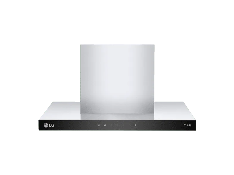 Campana decorativa - LG HCEZ2426S, 3 velocidades, 800 m³/h, 59.8 cm, ThinQ™, Acero inoxidable
