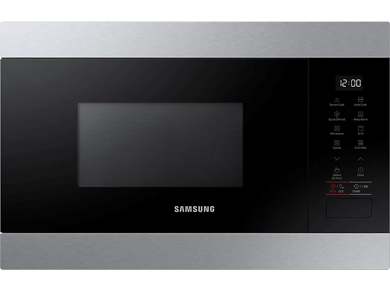 Microondas integrable - Samsung MG22M8274CT/E1, 850W, 6 niveles, Grill, 22l, Inox (imagen 1 de 3)