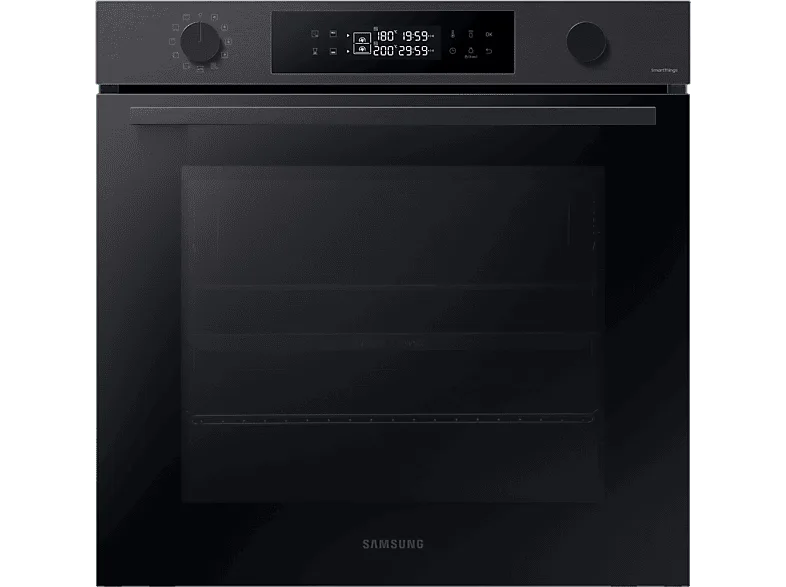 Horno - Samsung Dual Cook NV7B4430ZAB/U1, Multifunción, Pirolítico, 76l, 59.5 cm, Función WiFi con SmartThings, Negro