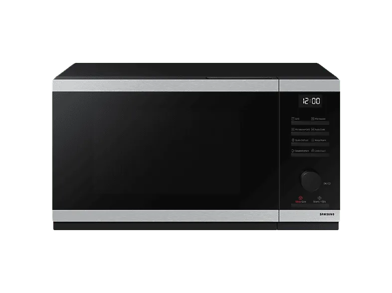 Microondas con grill - Samsung MG23DG4524ATE1, 800W, 6 niveles, Modo Eco, 23l, Negro
