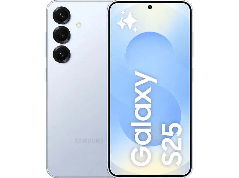 Móvil - Samsung Galaxy S25, Icy Blue, 256 GB, 12 GB RAM, 6.2" FHD+ con IA, Snapdragon 8, 4000 mAH, Android 15