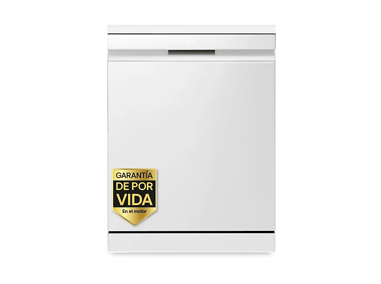 Lavavajillas - LG DF587HHS, 14 servicios, 10 programas, 60 cm, QuadWash™, Tercera Bandeja, ThinQ™, Blanco Marfil (imagen 1 de 3)