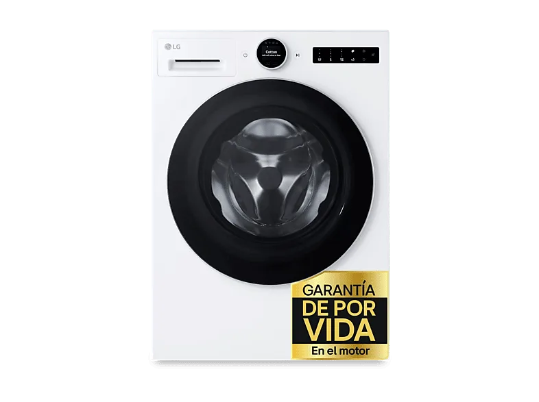 Lavadora carga frontal - LG F4X7513TWS, 13 kg, 1400 rpm, 23 programas, TurboWash™, Selector LCD, Blanco marfil (imagen 1 de 3)