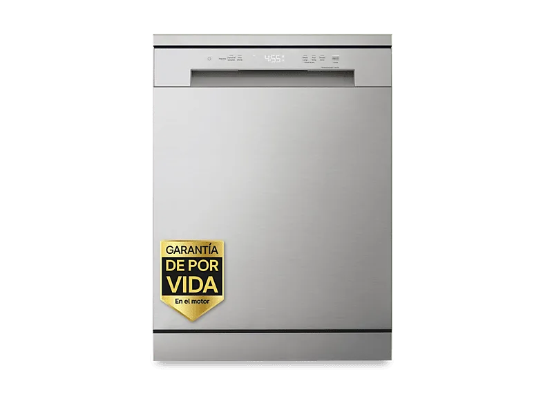 Lavavajillas - LG DF142FV, 14 servicios, 5 programas, 60 cm, QuadWash™, Inverter Direct Drive™, Inox antihuellas