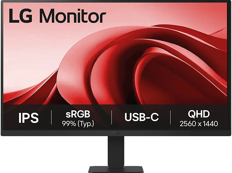Monitor - LG 27U631A-B, 27" QHD, 100 Hz, 5 ms, IPS, HDMI, USB-C, Negro