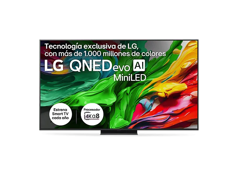 TV QNED MiniLED 65" - LG 65QNED87A6B, UHD 4K, Procesador Inteligente α8 AI Processor 4K Gen2, Smart TV, DVB-T2 (H.265), Ashed Blue