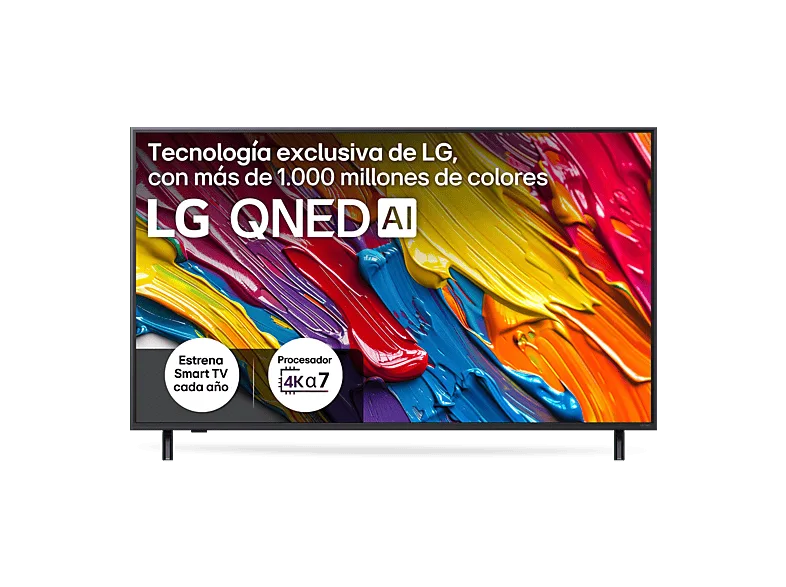 TV QNED 65" - LG 65QNED82A6B, UHD 4K, Procesador Inteligente α7 AI Processor 4K Gen8, Smart TV, DVB-T2 (H.265), Ashed Blue