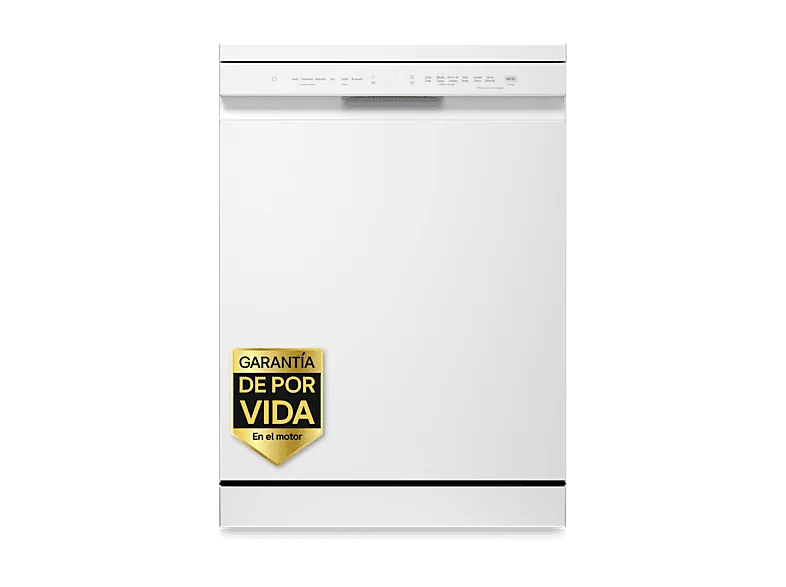 Lavavajillas - LG DF273FW, 14 servicios, 10 programas, 60 cm, QuadWash™, Blanco