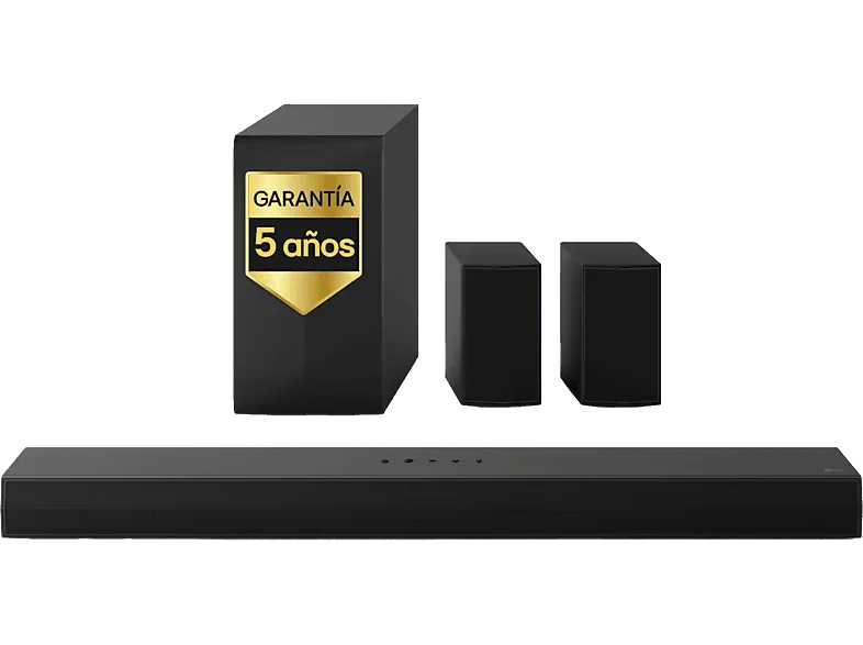 Barra de sonido - LG S70TR, Bluetooth, 500 W, 5.1.1 canales con subwoofer, Dolby Digital y DTS, Negro