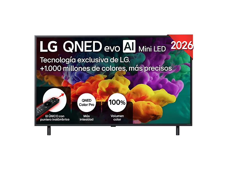 TV QNED Mini LED 50" - LG 50QNED85B6B, UHD 4K, Procesador Inteligente α8 AI Processor 4K Gen3, Smart TV, DVB-T2 (H.265), Negro