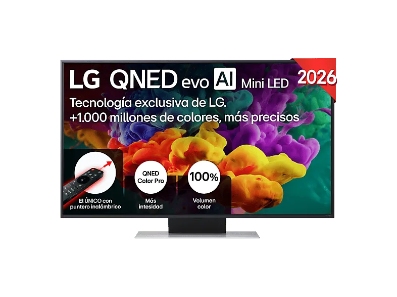 TV QNED Mini LED 50" - LG 50QNED86B6B, UHD 4K, Procesador Inteligente α8 AI Processor 4K Gen3, Smart TV, DVB-T2 (H.265), Negro