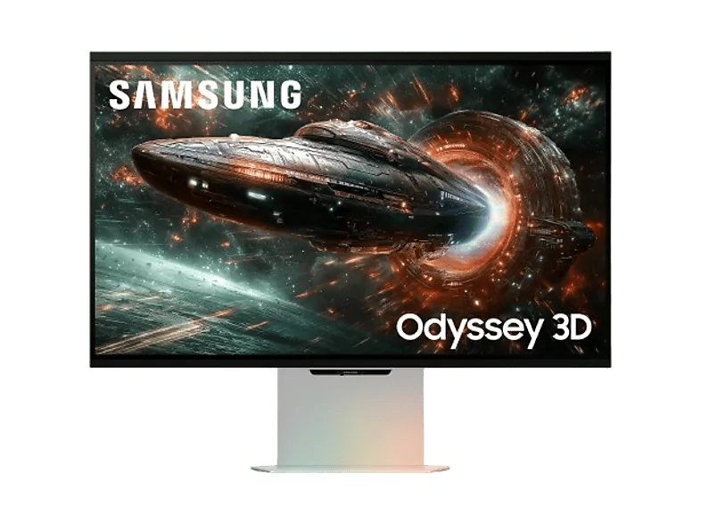 Monitor gaming - Samsung Odyssey 3D G90XF LS27FG904XUXEN, 27", UHD 4K, 165Hz, 1ms, sin Gafas, IA Video, Hub, Altura ajustable, Plata (imagen 1 de 2)