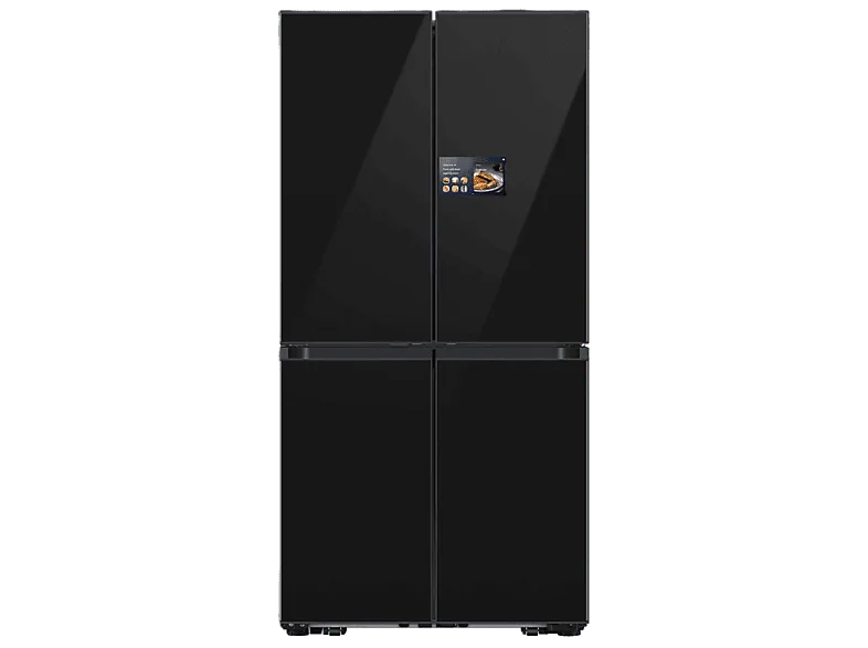 Frigorífico americano - Samsung Bespoke AI RM90F67CECEF, Hybrid Cooling, 185.3 cm, 654 l, No Frost, Negro