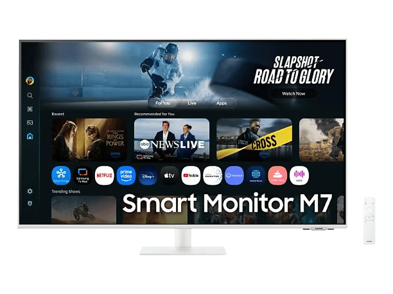 Monitor - Samsung SMART M70F LS32FM701UUXEN, 32" Full-HD, 60 Hz, 0.04 ms, VA (Alineación Vertical), Blanco