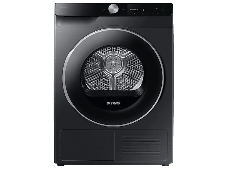 Secadora bomba de calor - Samsung DV90DG6845LBU3, 9 Kg, 18 programas, Wifi, AI Dry+ Clase A, Negro