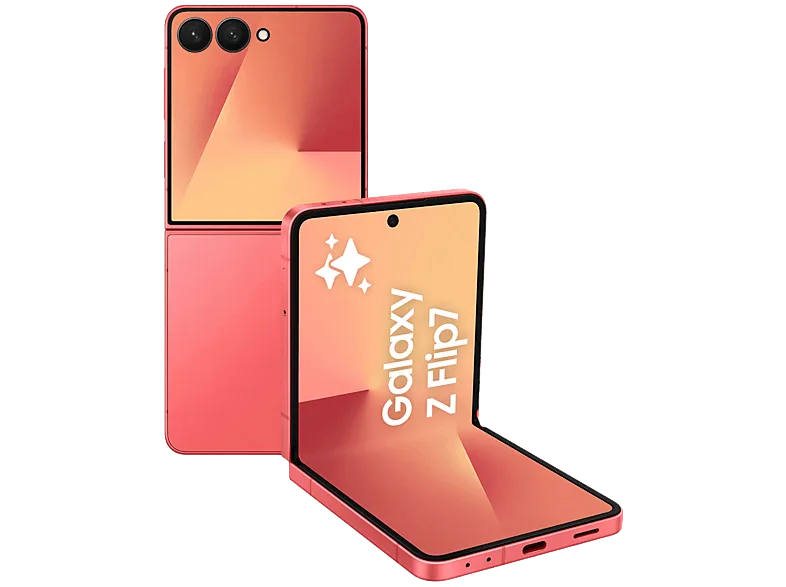 Móvil - Samsung Galaxy Z Flip7, Rojo, 512 GB, 12 GB RAM, 6.9" FHD+, Exynos 2500, 4300 mAh, Android 16