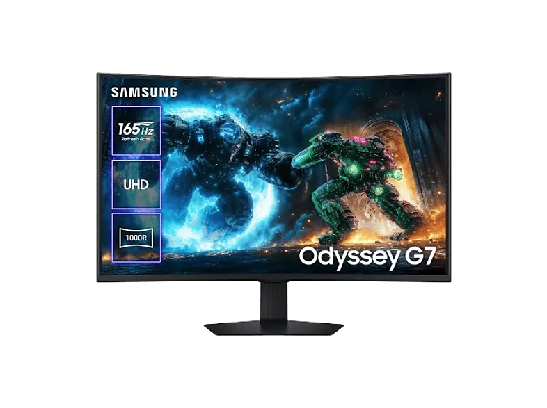 Monitor gaming - Samsung Odyssey G75F LS37FG756EUXEN, 37 " UHD 4K, 165 Hz, 1 ms, VA (Alineación Vertical), Pantalla Curva, Peana ergonómica, Negro (imagen 1 de 3)