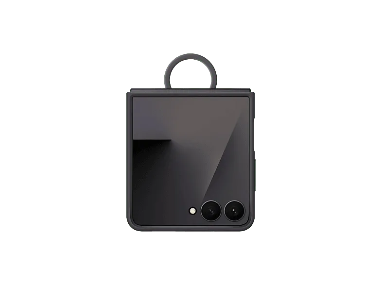 Funda - Samsung, Para Samsung Galaxy Z Flip7, De Silicona con anillo, Negro (imagen 1 de 3)