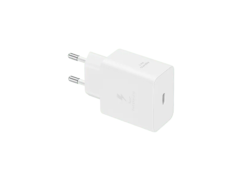 Cargador móvil - Samsung EP-T4511NWEGEU, Carga rápida, Compatibilidad Universal, 45W, USB-C, Blanco