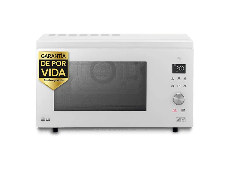 Microondas con horno - LG MJ3965BPH, 39 L, Horno 4 en 1, Tecnología Smart Inverter
