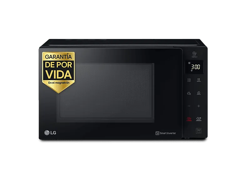 Microondas con grill - LG MH6535GIB, 1000W, 5 niveles, Display LED, 25 l, Negro