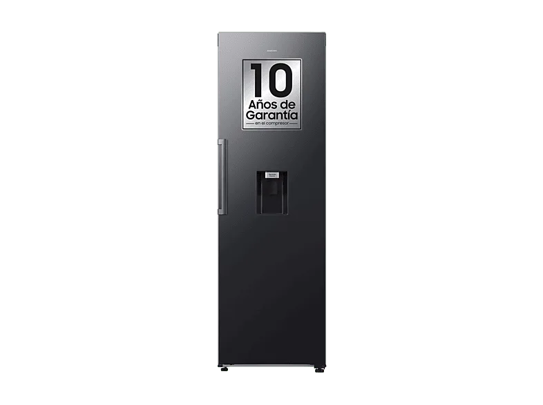 Frigorífico una puerta - Samsung RR70H39DCFEF, No frost, 185.8 cm, 382 l, Dispensador de agua sin toma, Wifi, Grafito