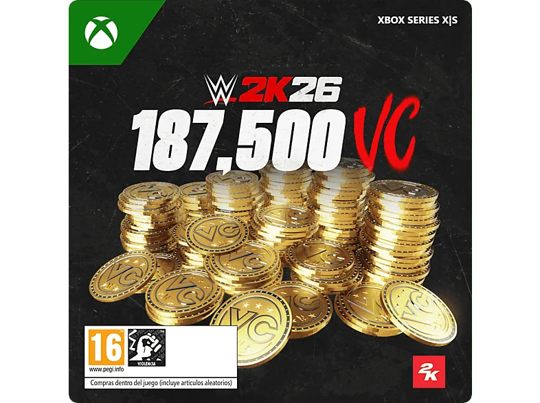 Xbox Series X S Pack de 187.500 Monedas Virtuales WWE 2K26 (Código descarga) (*Juego base se vende por separado)
