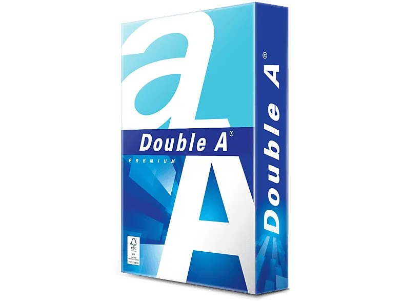 Papel Din A4 - Double A Premium, 80 g, 500 hojas, Blanco