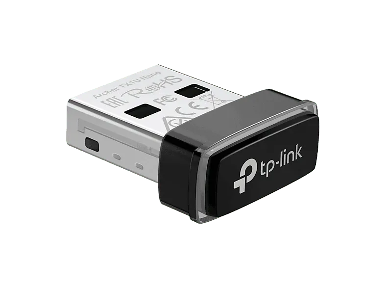 Adaptador Wi-Fi USB - TP-Link Archer TX1U Nano, 6, OFDMA y MU-MIMO, Amplia compatibilidad, Negro