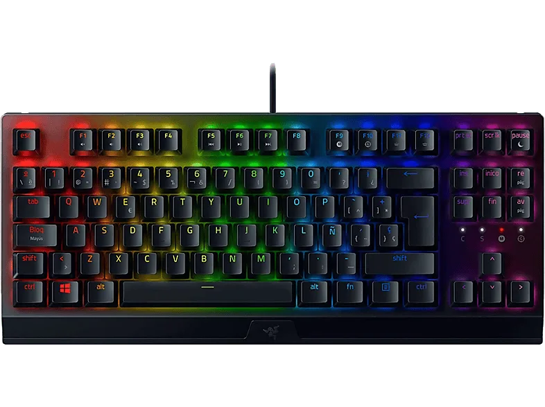 Teclado gaming - Razer BlackWidow V3 Tenkeyless, USB, Retroiluminación Chroma RGB, Mecánico, Negro (imagen 1 de 3)