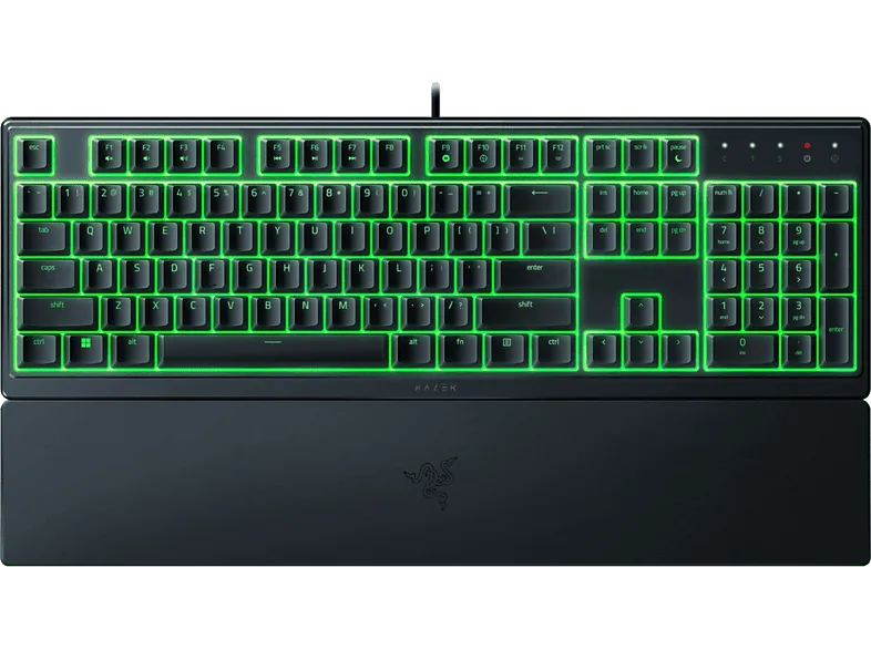 Teclado gaming - Razer Ornata V3 X, Por Cable, Chroma RGB, Switches Silenciosos, Reposamuñecas ergonómico, Negro