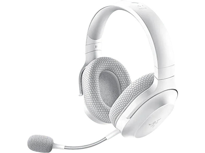Auriculares gaming - Razer Barracuda X, Micrófono extraíble, Cancelación de ruido pasiva, Bluetooth 5.2, Mercury White
