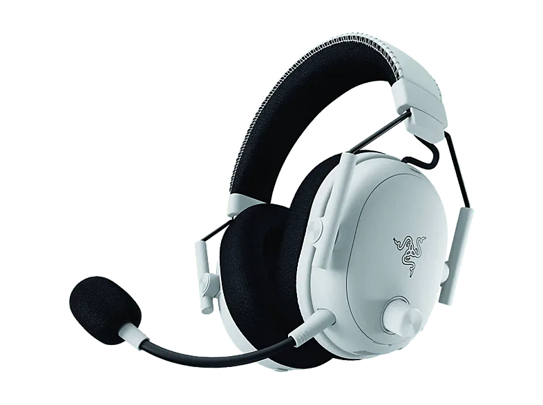 Auriculares gaming - Razer BlackShark V3 Pro, Circumaurales, Bluetooth, Micrófono, 70h Autonomía, Cancelación Activa de Ruido Híbrida, Blanco