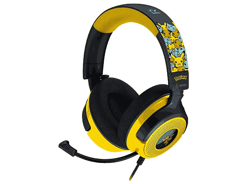 Auriculares gaming - Razer Kraken V4 X Pokémon Edition, Por cable 1.8 m, Para Nintendo Switch, PlayStation, Xbox, PC, iOS y Android, Amarillo (imagen 1 de 3)