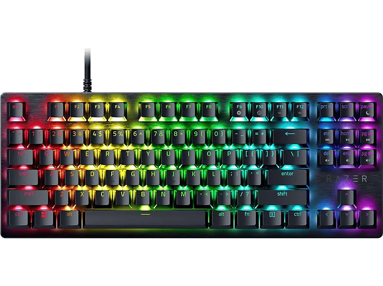 Teclado gaming - Razer ‎Huntsman V3 X Tenkeyless (Purple Switch), Por Cable, Retroiluminado, Teclas Programables, Negro (imagen 1 de 3)