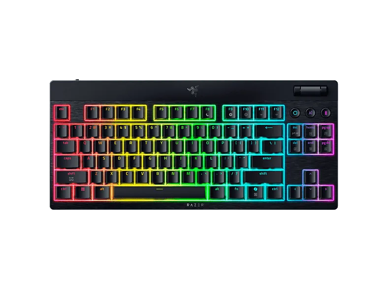 Teclado gaming - Razer BlackWidow V4 Low-profile Tenkeyless HyperSpeed, USB, Mecánico, Conectividad Hyperspeed y Bluetooth, Negro