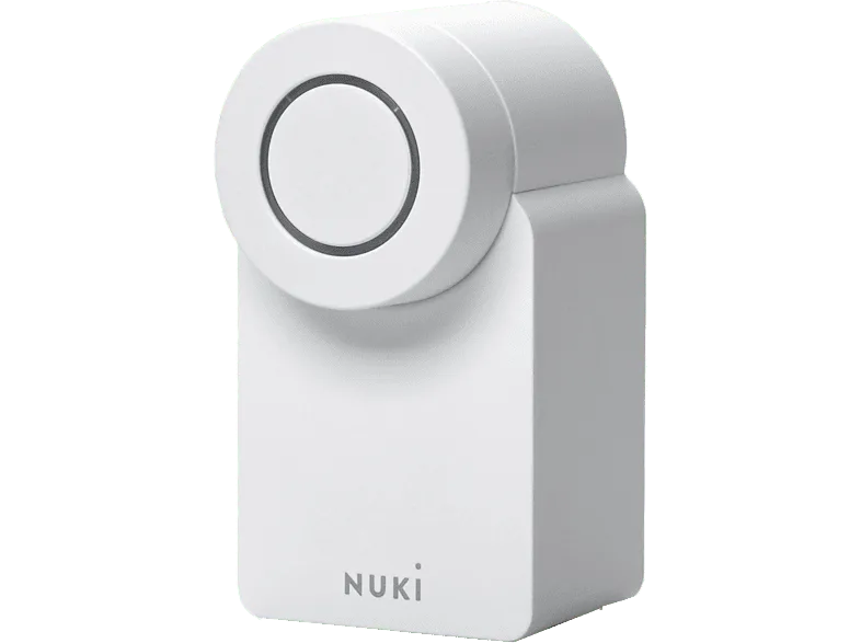 Cerradura electrónica - NUKI Smart Lock Go, Compatible con Matter, Fácil montaje, Funciona cuatro pilas AA, Blanco