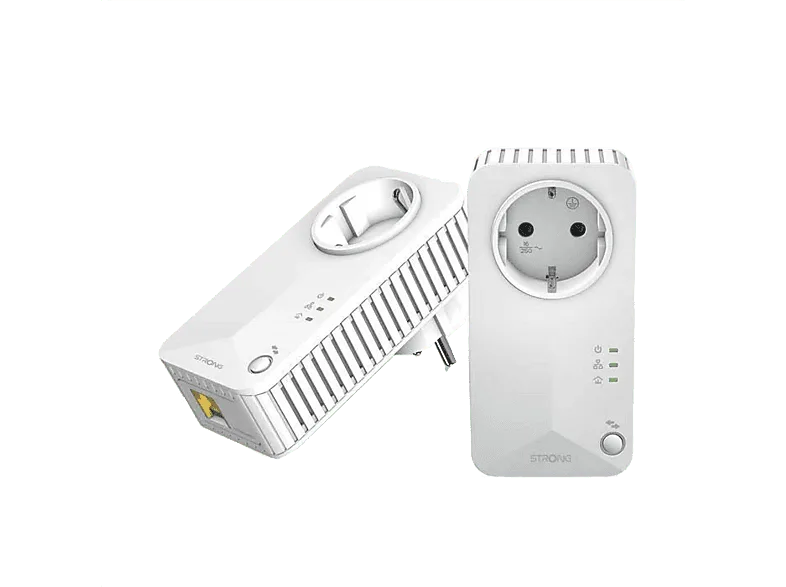Adaptador de corriente - Strong Powerline 600 Kit, Mbit/s, Plug and Play, Ethernet, Blanco