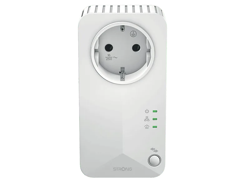 Adaptador de corriente - Strong Powerline Wi-Fi 600 kit, Mbit/s, Plug and Play, Ethernet, Hasta 300m Alcance, Blanco