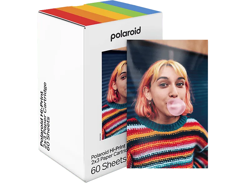 Papel fotográfico - Polaroid Hi-Print Gen 2, 60 hojas, 2x3