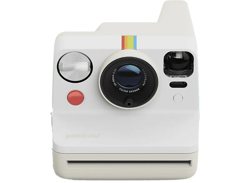 Cámara instantánea - Polaroid Now Generation 3, Temporizador automático, Flash preciso, Guijarro blanco