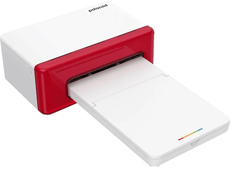 Impresora fotográfica - Polaroid Hi Print 4x6, Bluetooth, Tamaño postal (102mm x 152mm), Transferencia Térmica por Difusión de Tinta, Blanco y Rojo