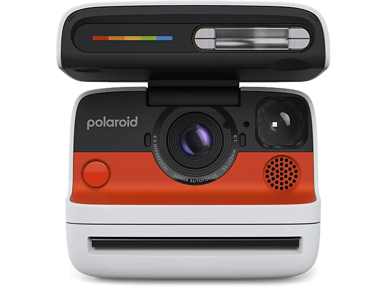 Cámara instantánea - Polaroid Flip + 8 Film Bundle, Sistema hiperfocal 4 lentes, Flash, Blanco