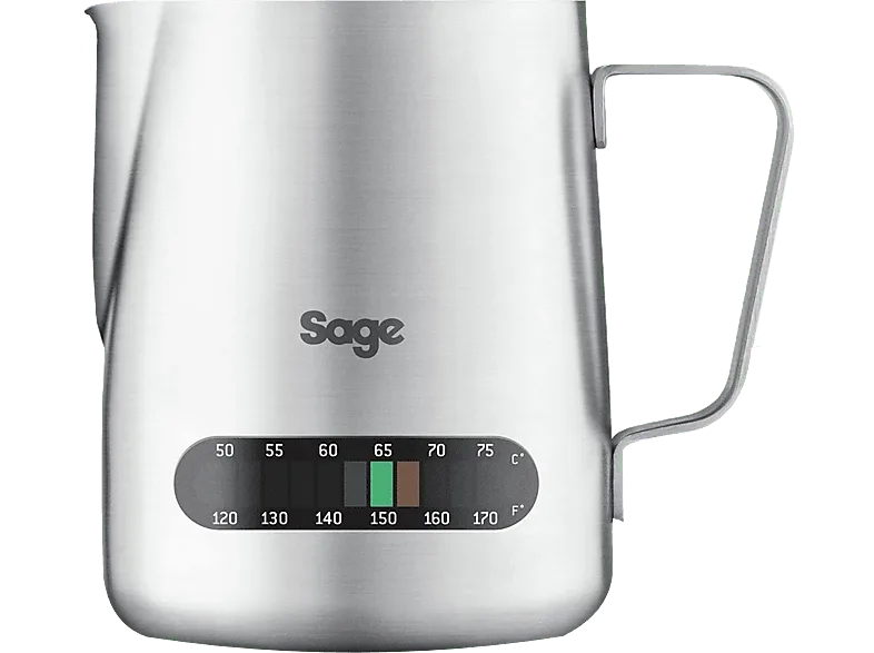 Jarra - Sage SES003BSS0NEU1, Para leche, Control de temperatura, 0.48 Litros, Plata