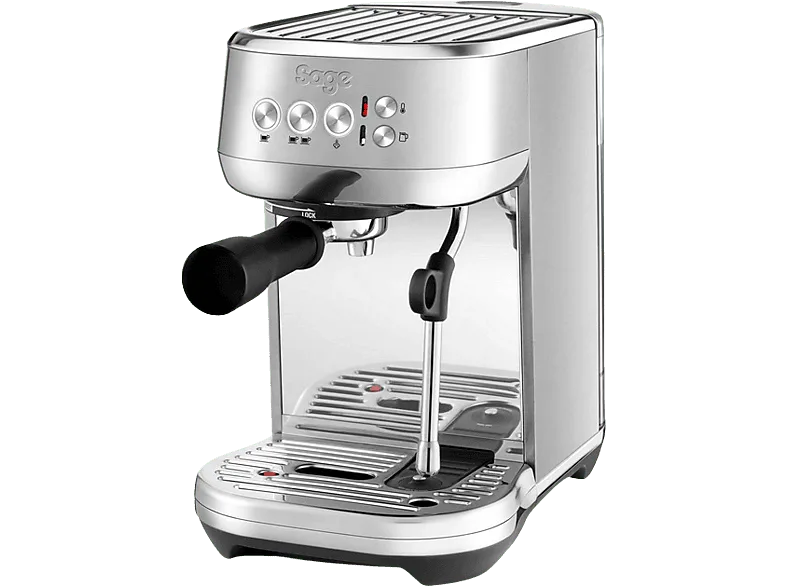 Cafetera express - Sage SES500BSS4EEU1 The Bambino Plus, 15 bar, 1600 W, 1.9 l, Hasta 2 tazas, Inox (imagen 1 de 3)